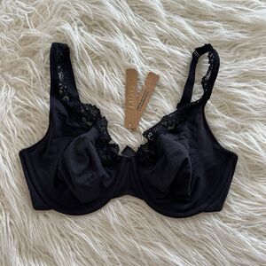 Skims Fits Everybody Lace Unlined Full Coverage Bra Onyx Size 34D